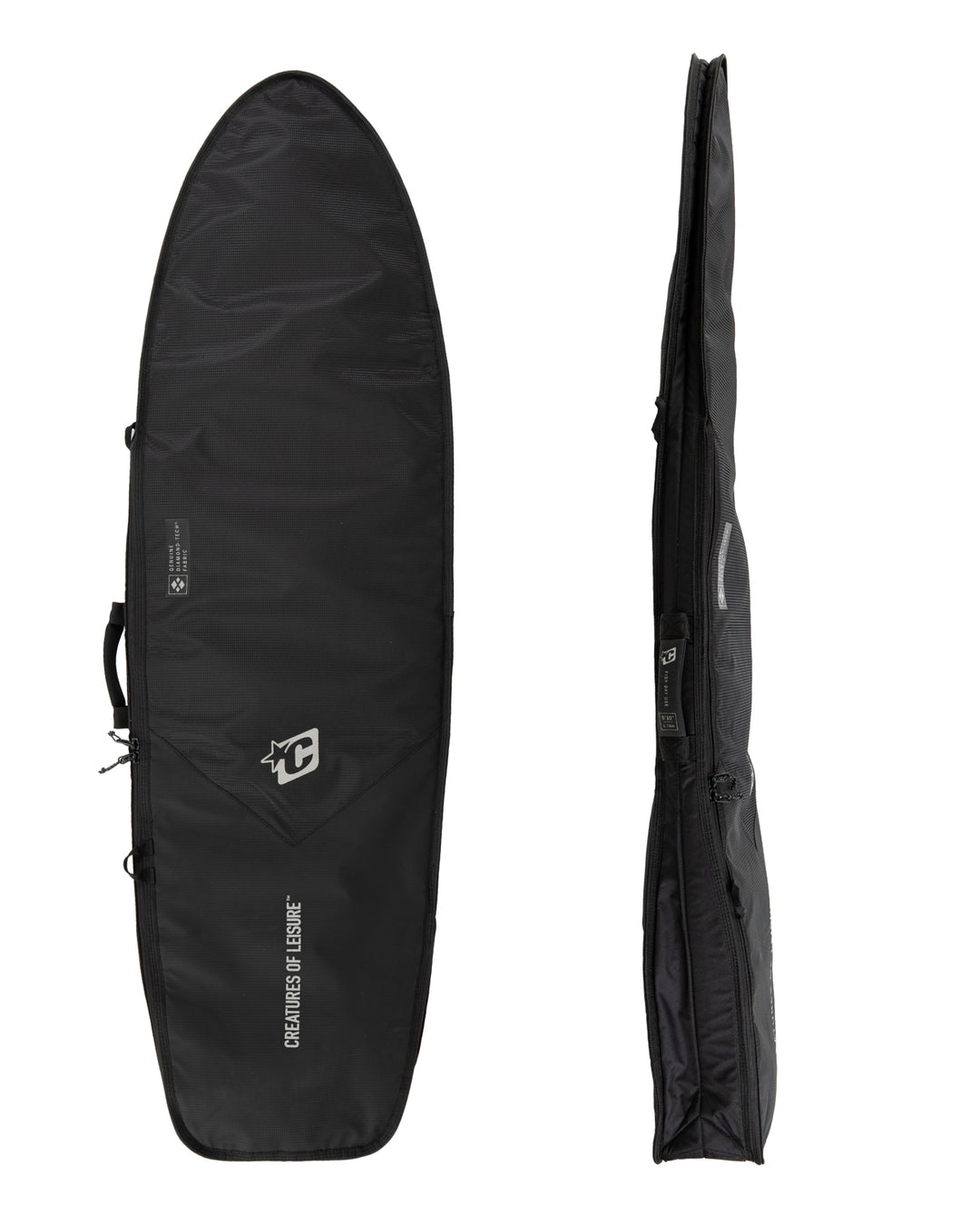 サーフィン・ボディボード 9'6 CREATURES LONGBOARD DAY USE DT2.0 Fish Day Use Cover - Day Use Boardbag for Fish Surfboard
